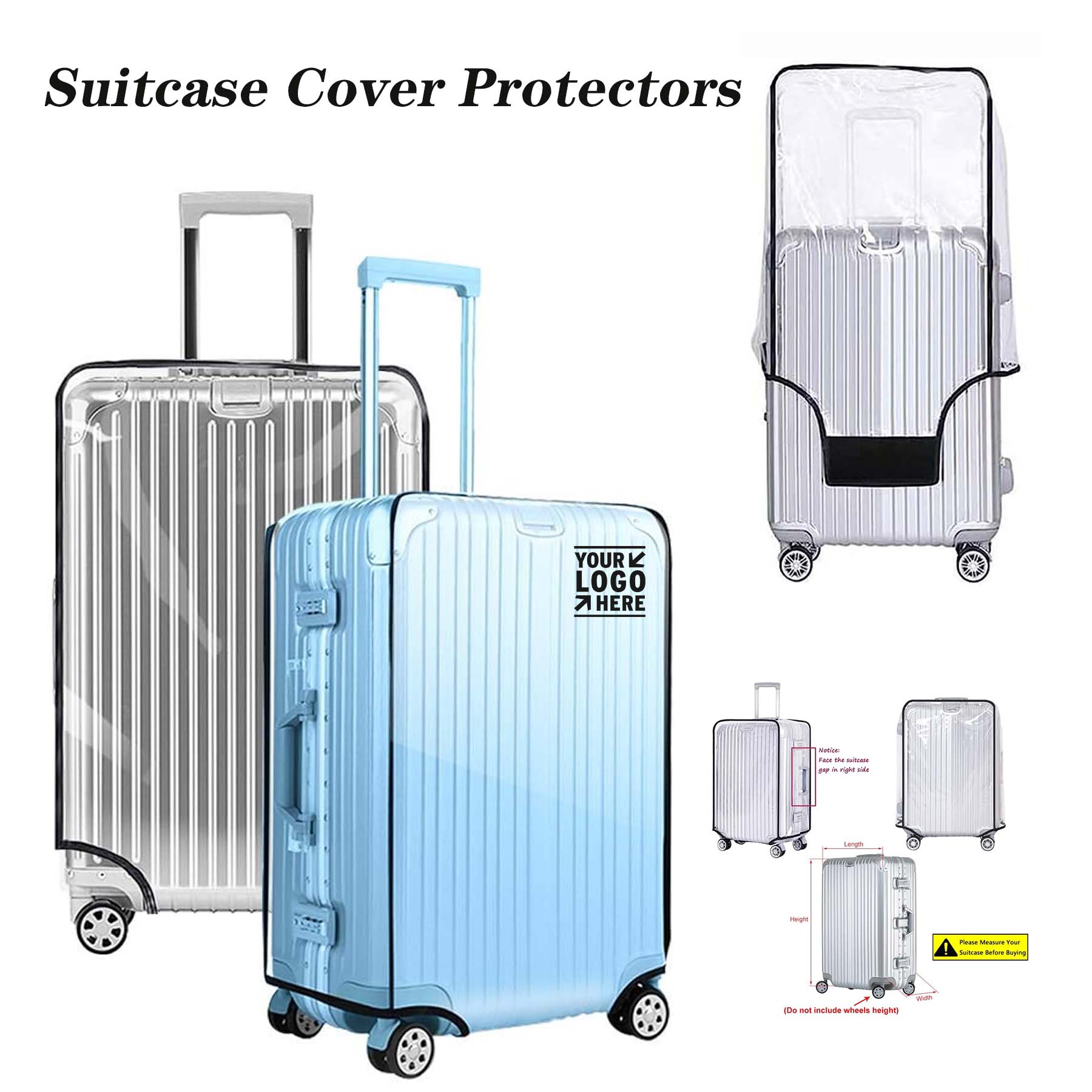 28 Inch Clear PVC Waterproof Luggage Cover 
