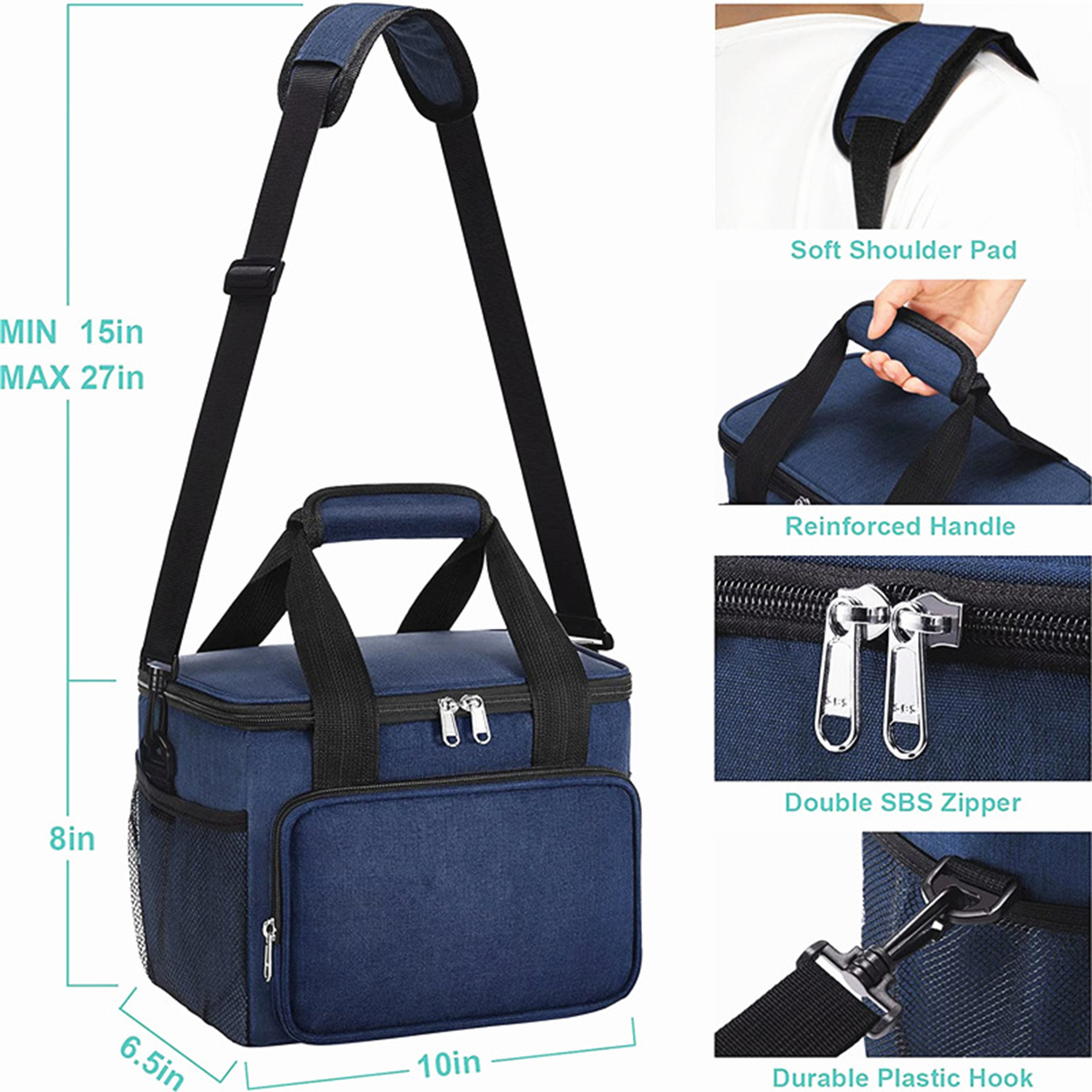 Cooling Food Beverage 15L Insulated Lunch Bag 3