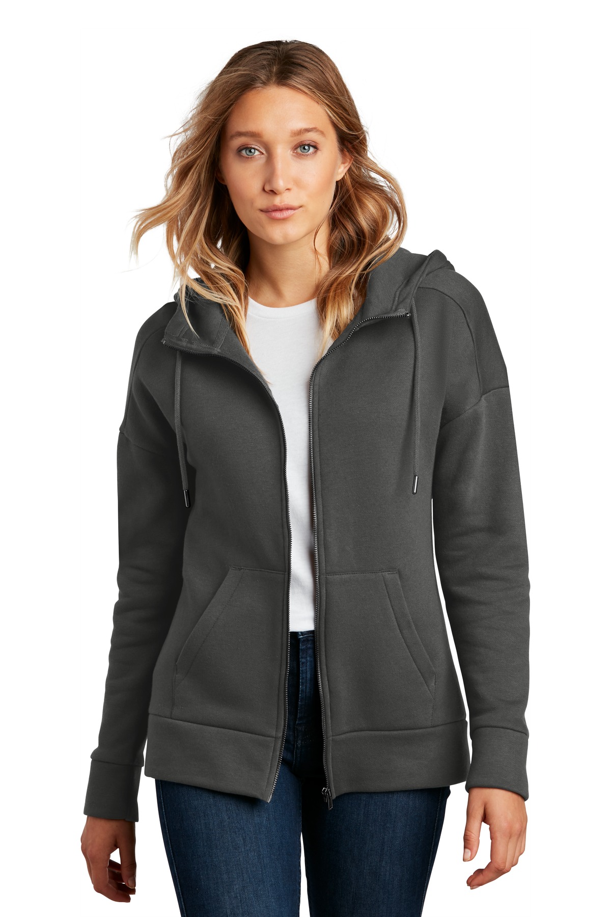 Women's Perfect Weight Fleece Drop Shoulder Full-Zip Hoodie