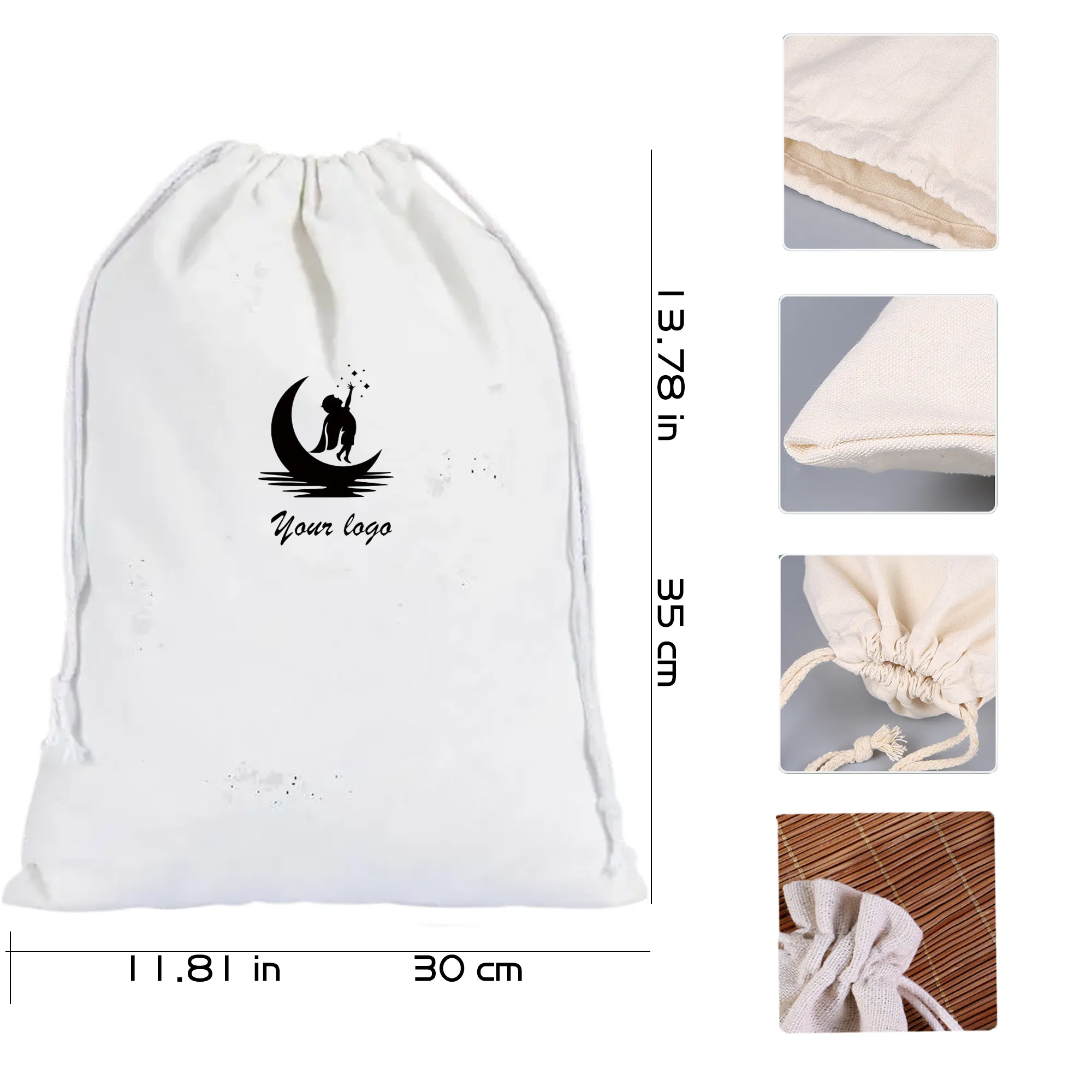 Drawstring canvas bag 3
