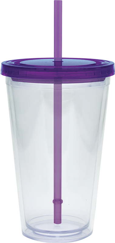 20 oz. Large Carnival Cup - Color Lid and Straw 5