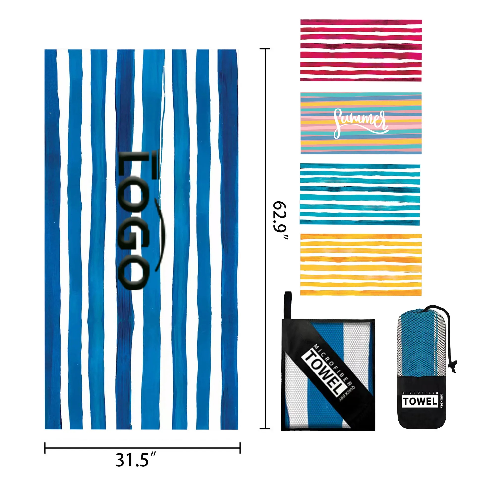 60"x30" Polyester Beach Towel 2