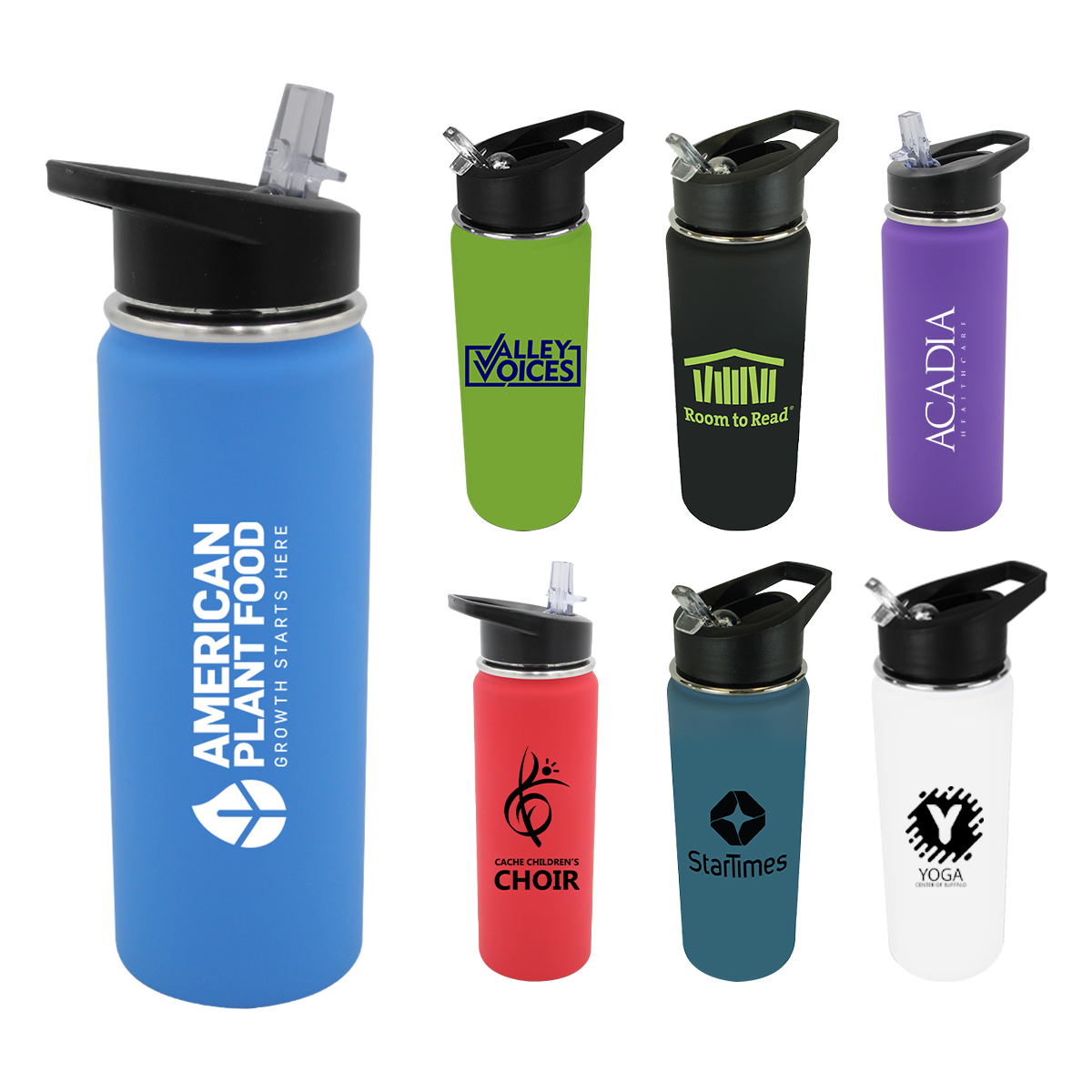 Halcyon® 20 oz. Sports Bottle with Flip Straw Lid 5