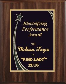 8" x 10" Walnut Finish Plaque with a Black Rising Star Plate 2