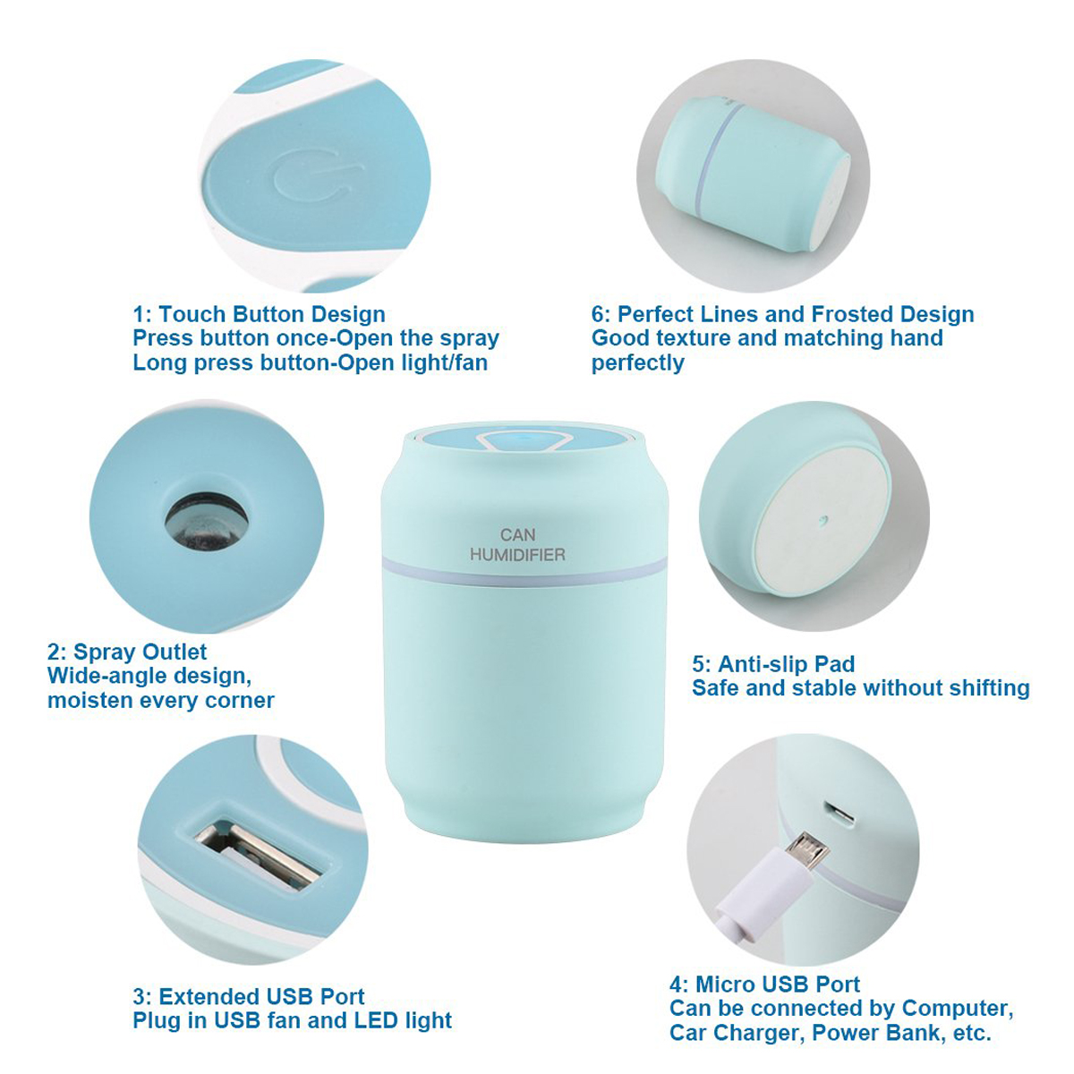 3 in 1 USB Mini Can Air Humidifier 3