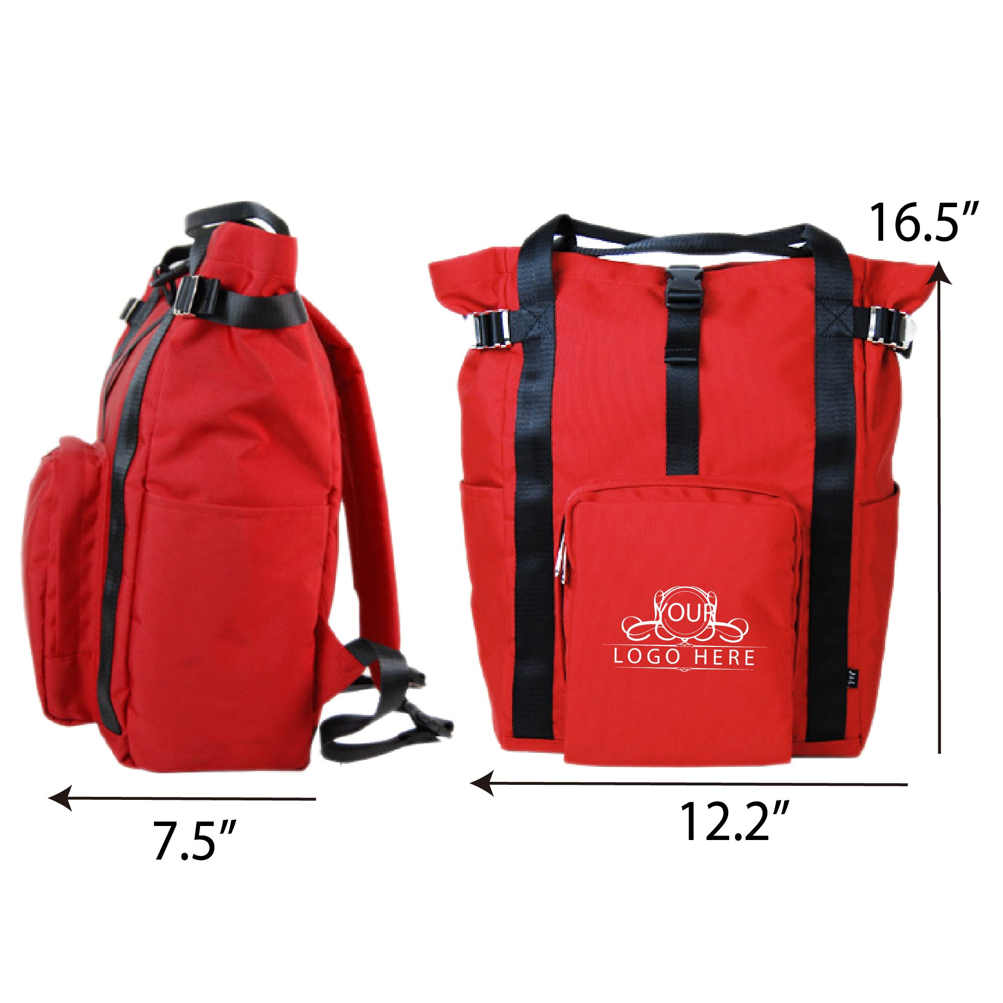 Poly Multi-Function Backpack Tote Bag 2
