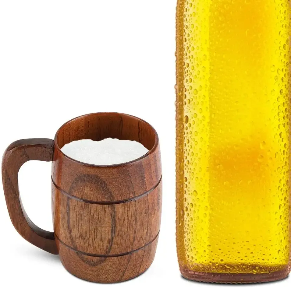 12 Oz. Wooden Beer Mug With Handle 3