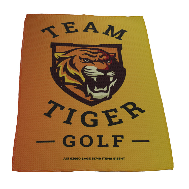 "The Eagle" Full-Color Waffle Weave Golf Towel w/Hook 9