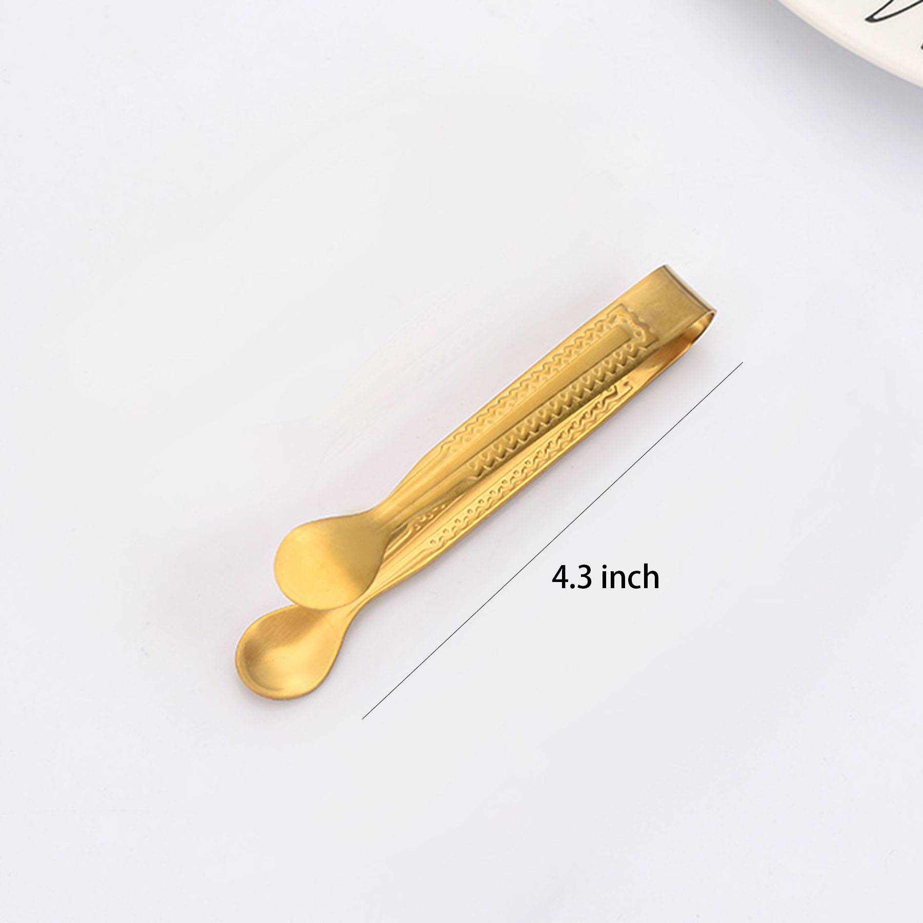 Thickened 304 Stainless Steel Gold Tongs 1