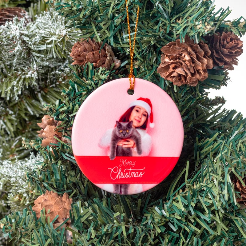 Full Color Ceramic Christmas Ornament 11