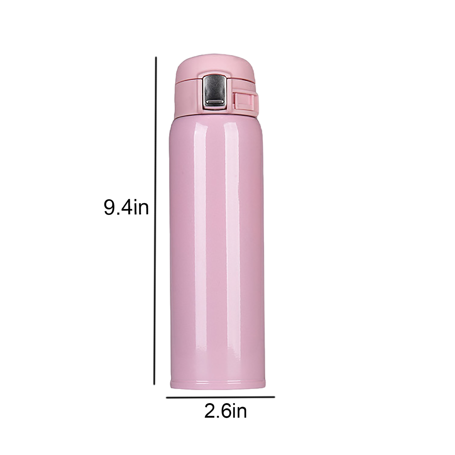 17oz Stainless Steel Vacuum Insulated Bottle with Side Lock 5