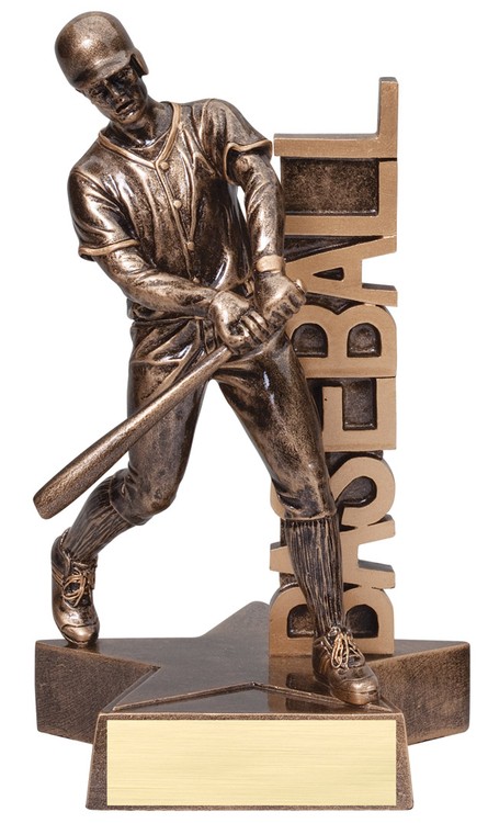 6 1/2" Tall Baseball Billboard Resin Award 1