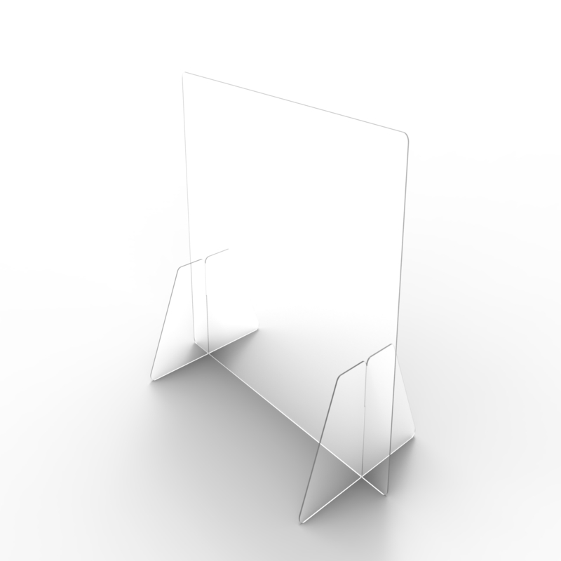 Clear Acrylic Sneeze Guard with Detachable Legs 1