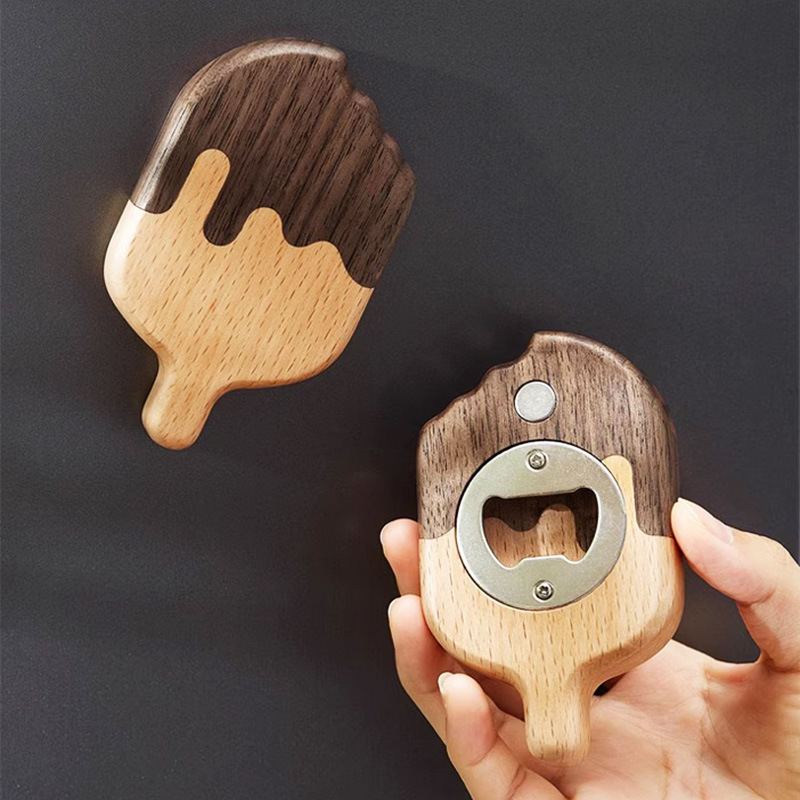 Fridge Magnet Bottle Opener Wooden 3