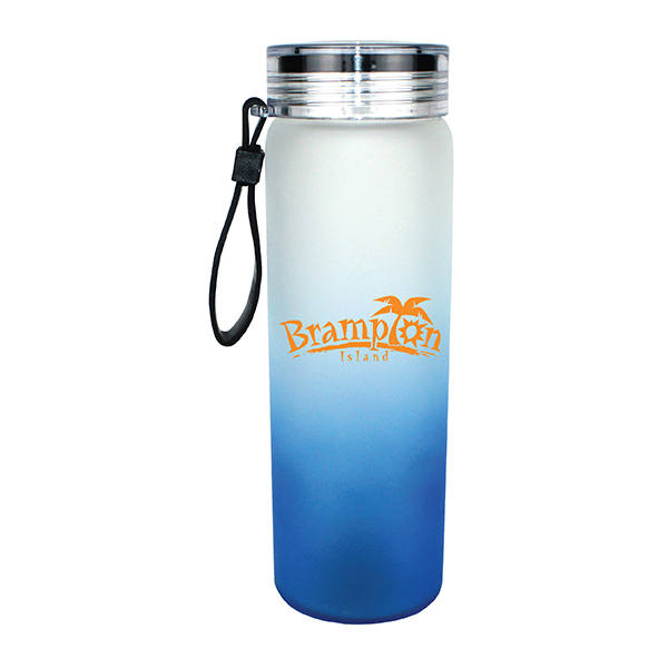 Halcyon® 20 oz. Frosted Glass Bottle with Screw on Lid 2