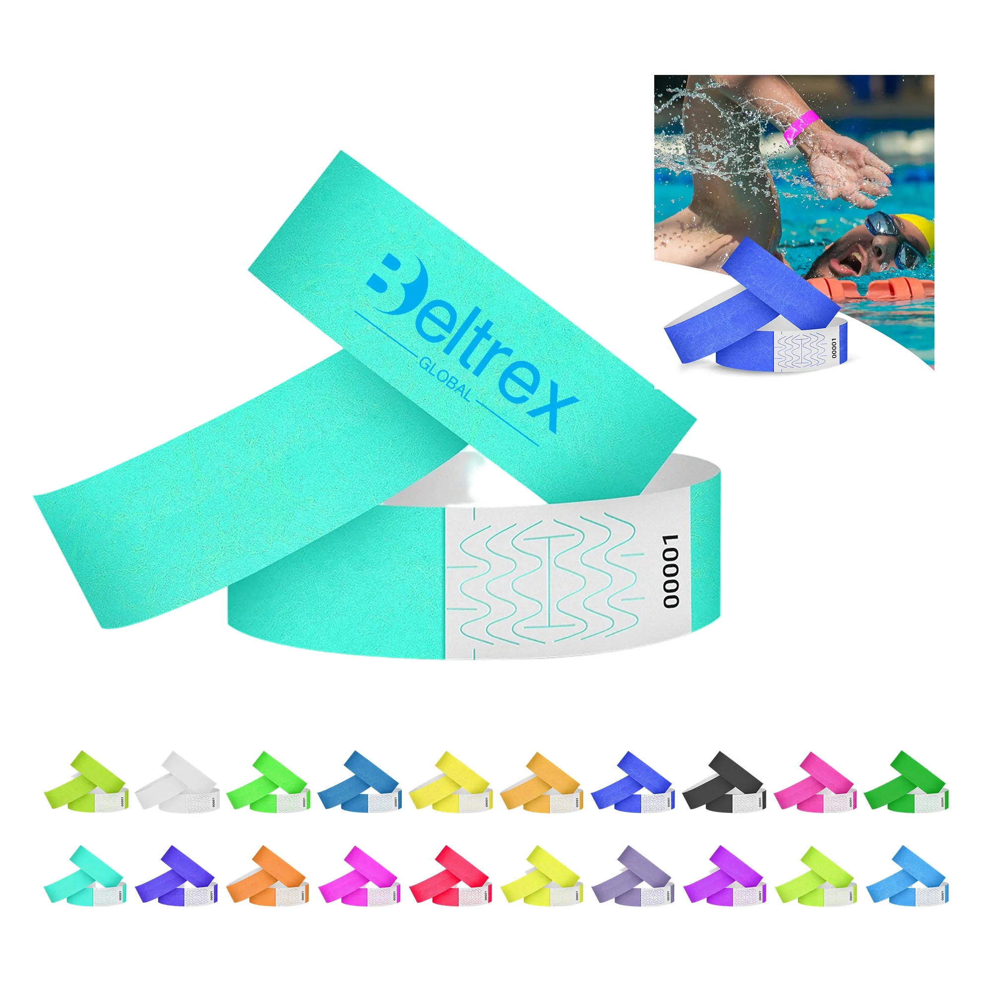 Disposable Waterproof Wristband with Anti-Tamper Code 3