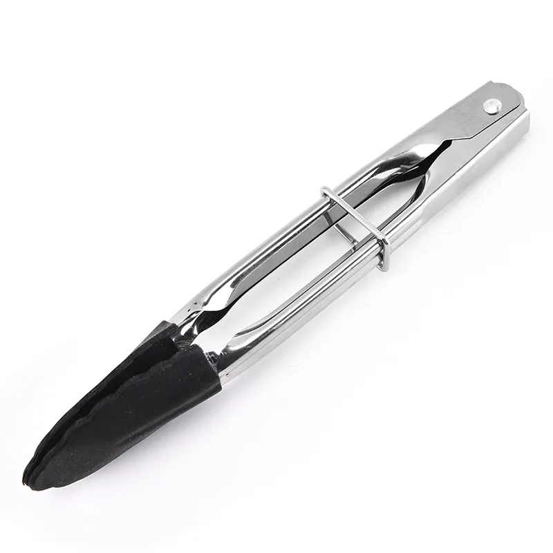 Stainless Steel BBQ Tongs with Silicone Tips 3