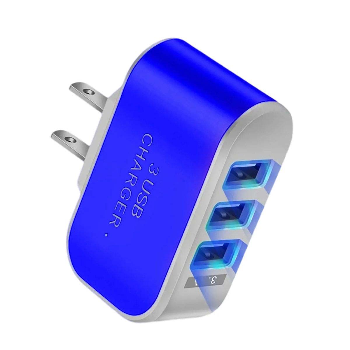 Portable LED USB Charger with Three Outlets 1