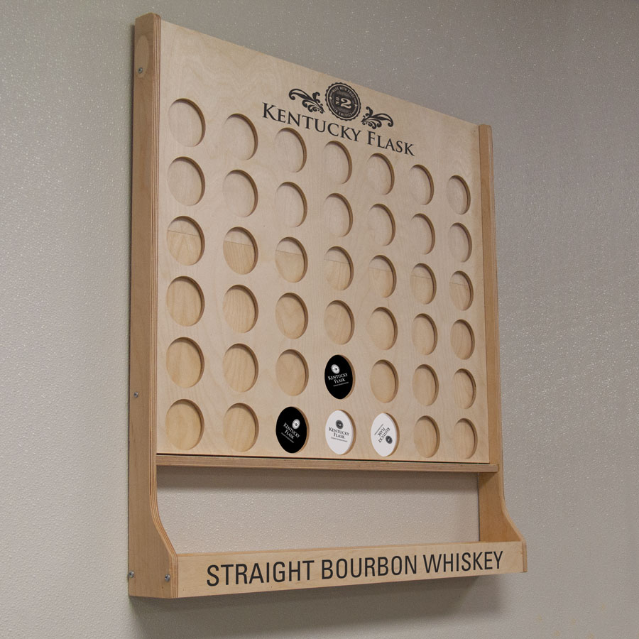 Four In A Row Game Wall Imprint Header & Pucks