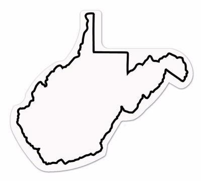 West Virginia State Shape Magnet - Full Color 1