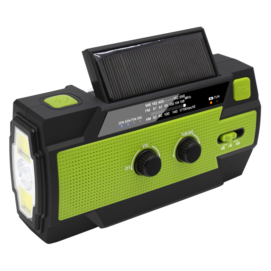 ResQ Emergency Hand Crank Radio – 4000mAh Power Bank, Solar, 1W Flashlight & Motion Sensor Lamp 4