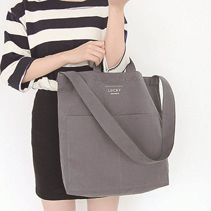 2 in 1 Cotton Canvas Tote Bag 7