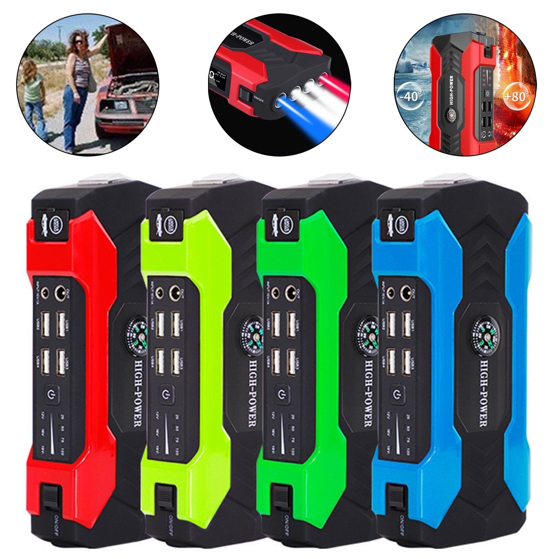 Tagital Portable Mini Slim 20000mAh Car Jump Starter 2