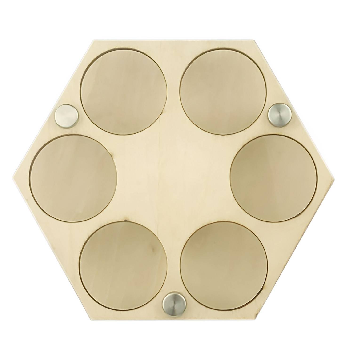 Wooden Hexagon Golf Ball Display Holder 2