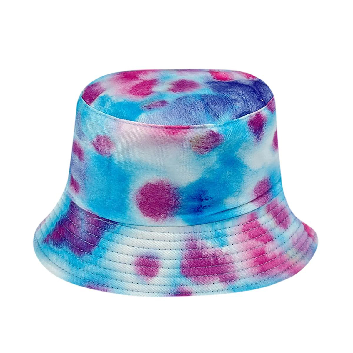 Plastic Tie Dye Hat with Foldable Double Sided Design 55
