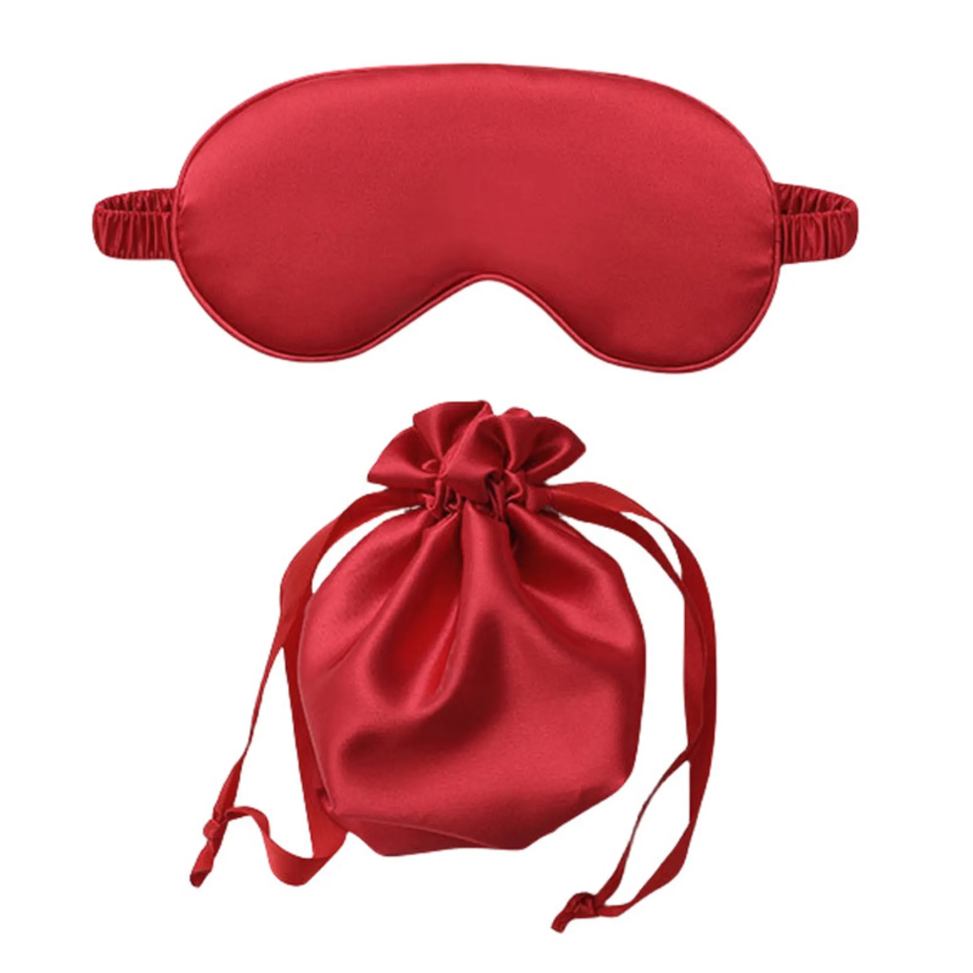 2 Piece Simulated Silk Eye Mask & Storage Bag Set 2