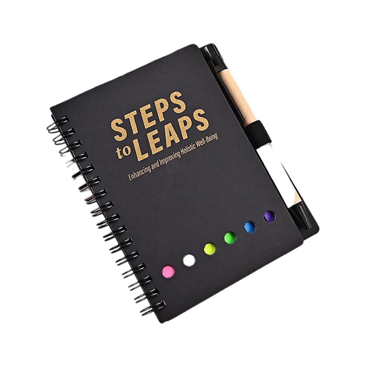 Paper Spiral Notepad with Elastic Pen Loop and Tabs 4