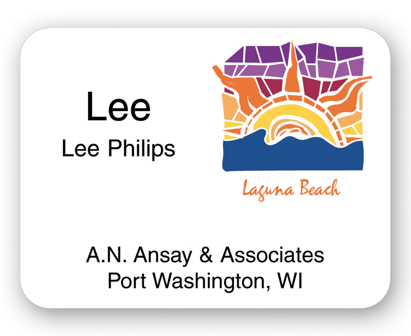 Laminated Name Badge (2.375"X3.125") Rectangle 3