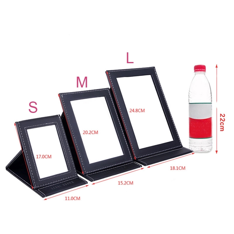 Foldable Square PU Leather Cosmetic Mirror 1