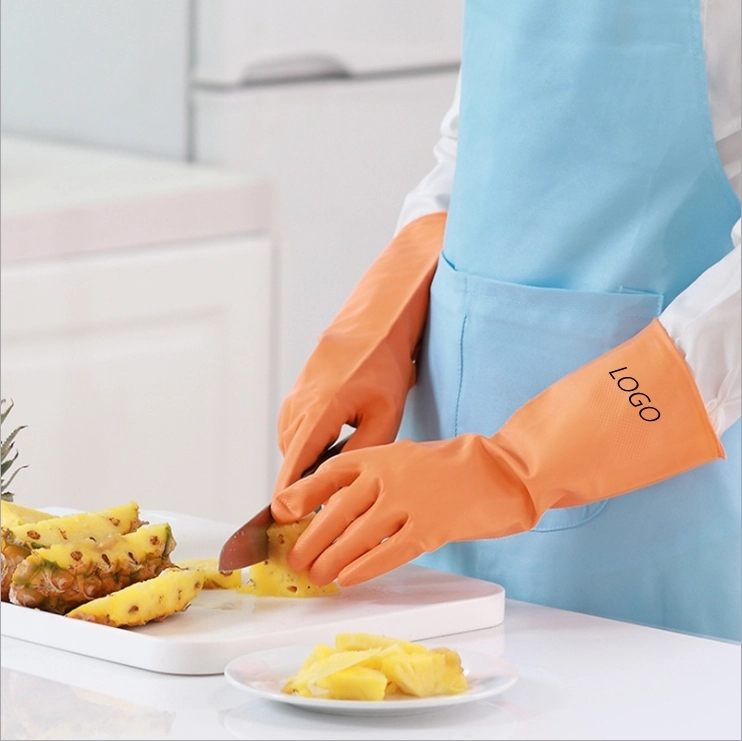 Super durable non-stick nitrile rubber household gloves 3