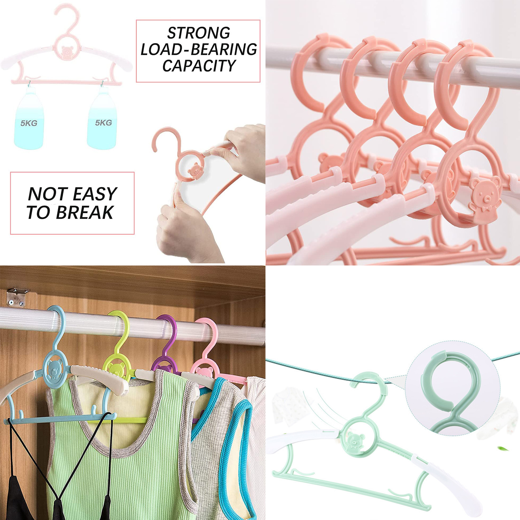 5 Pieces Plastic Nursery Baby Hangers 2