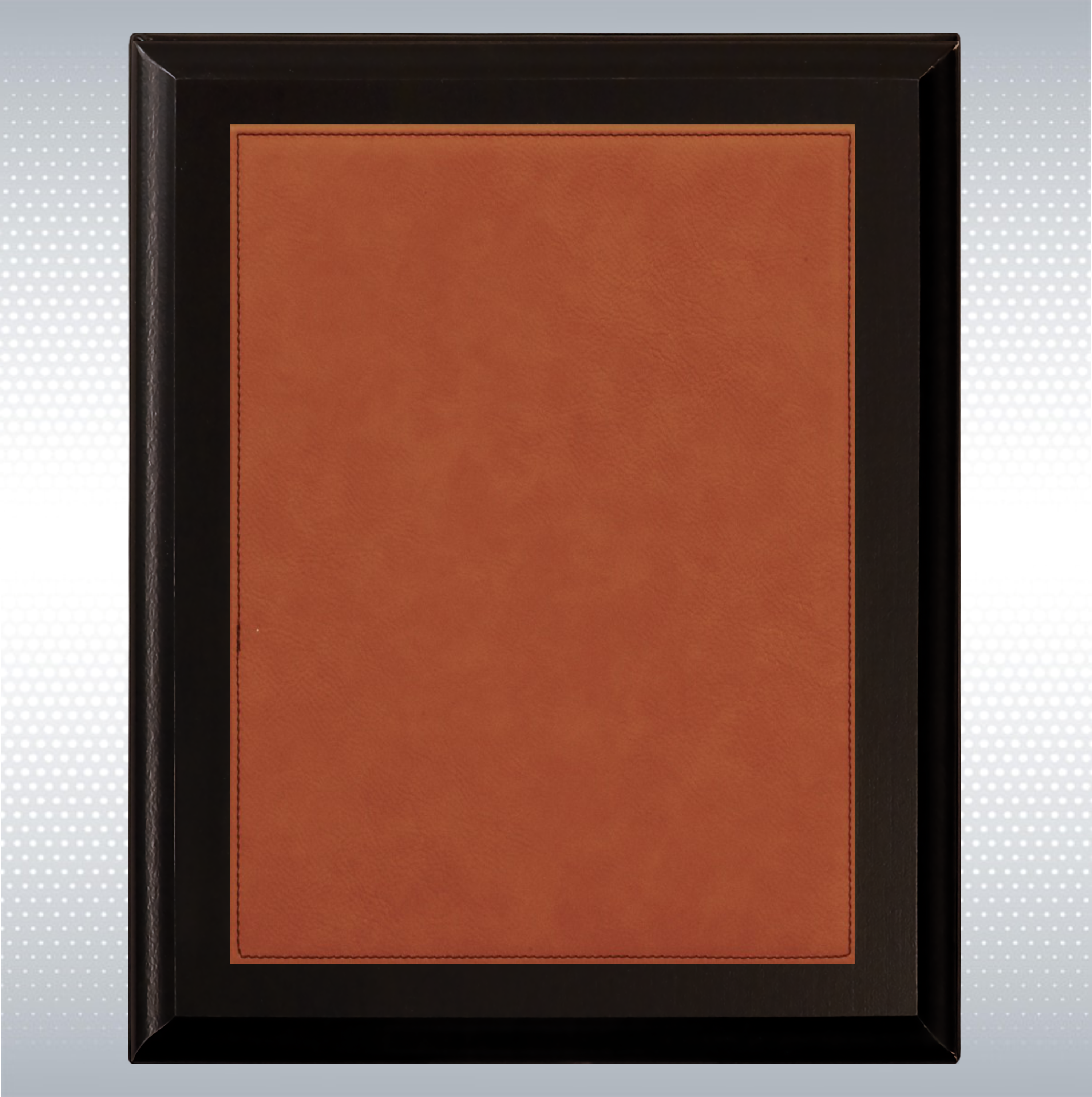 Black Plaque W/ Leather Plate 9