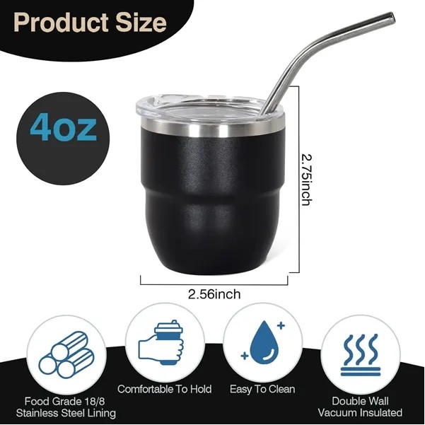 4oz Stackable Vacuum Insulated Espressp Coffee Cup 1