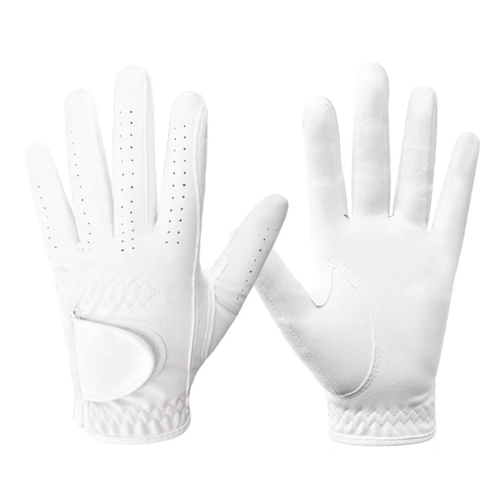 Suede Breathable Golf Sports Protective Gloves 4