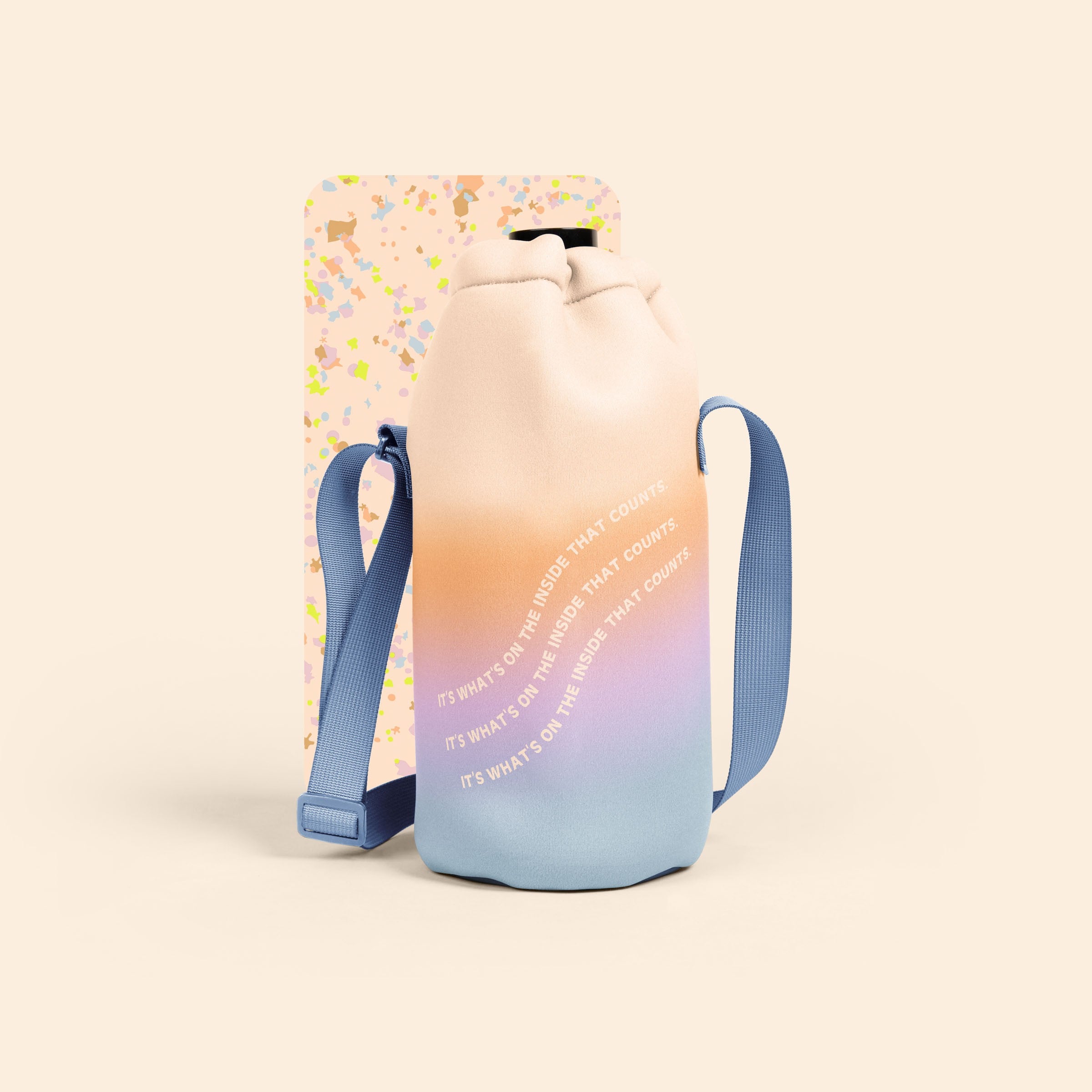 NEOPRENE GROWLER COVER WITH DRAWSTRING 4CP DUPLEX