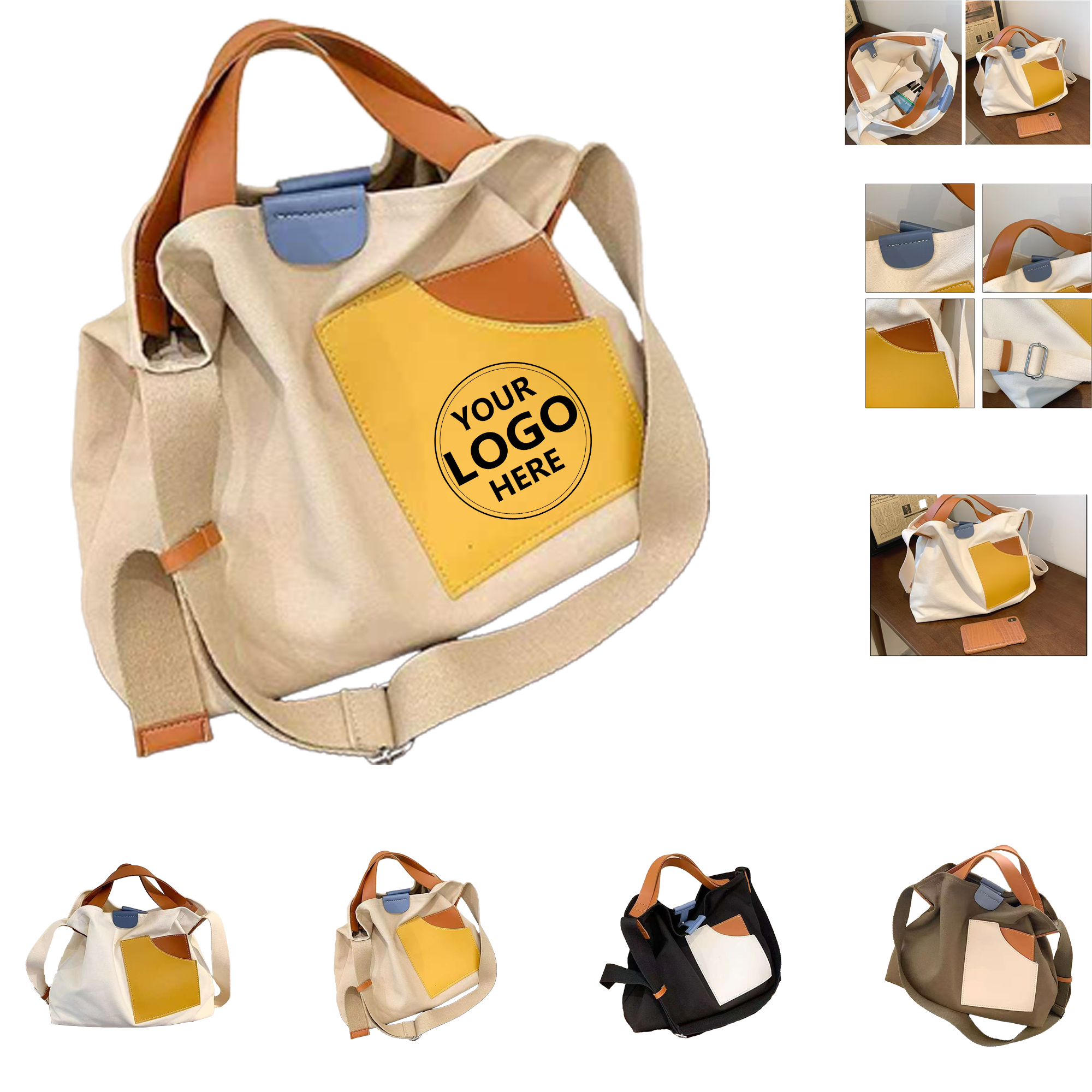 Large Capacity Women's Canvas Tote Bag 2