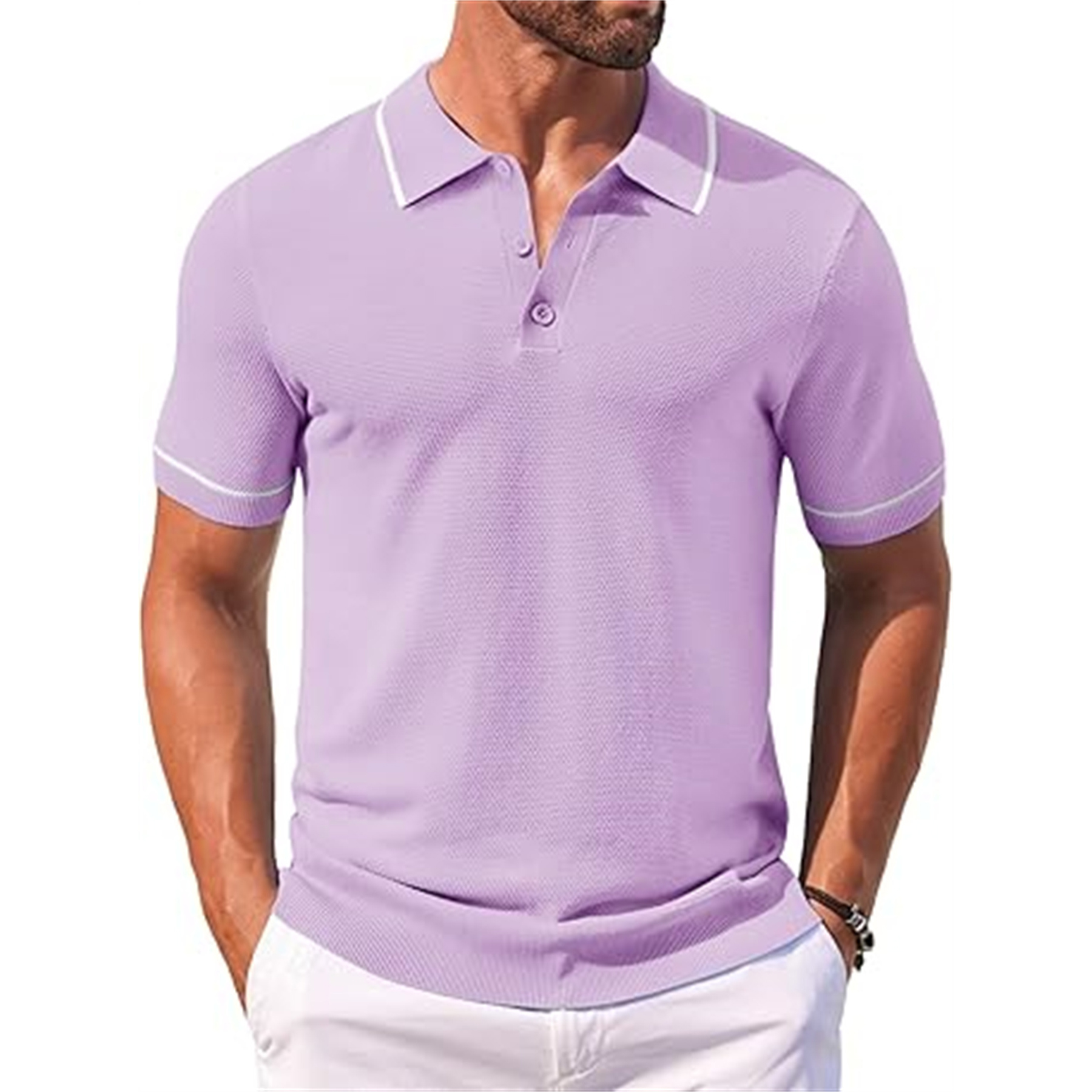 Men's Knit Golf Polo Shirt 11