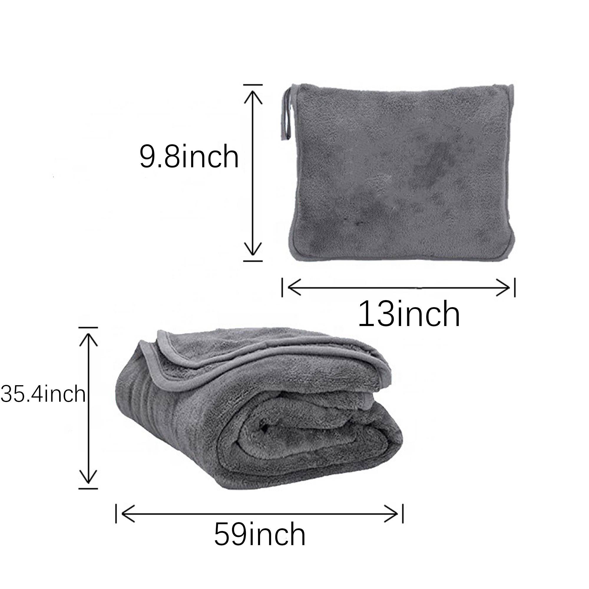 Polyester Travel Blanket Pillow Cover 2