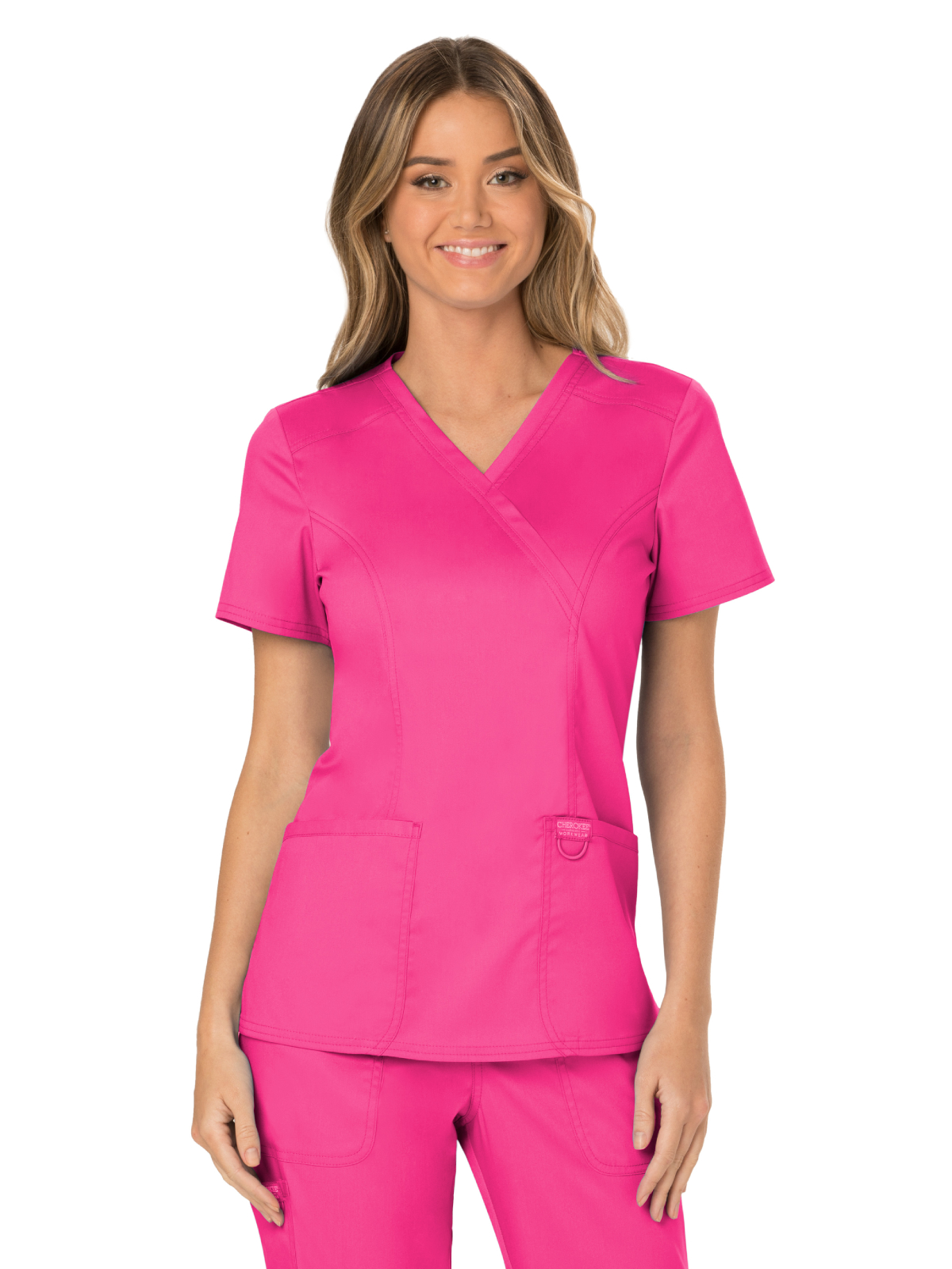 Cherokee - Workwear Revolution - Women's 2-Pocket Mock Wrap Top 26