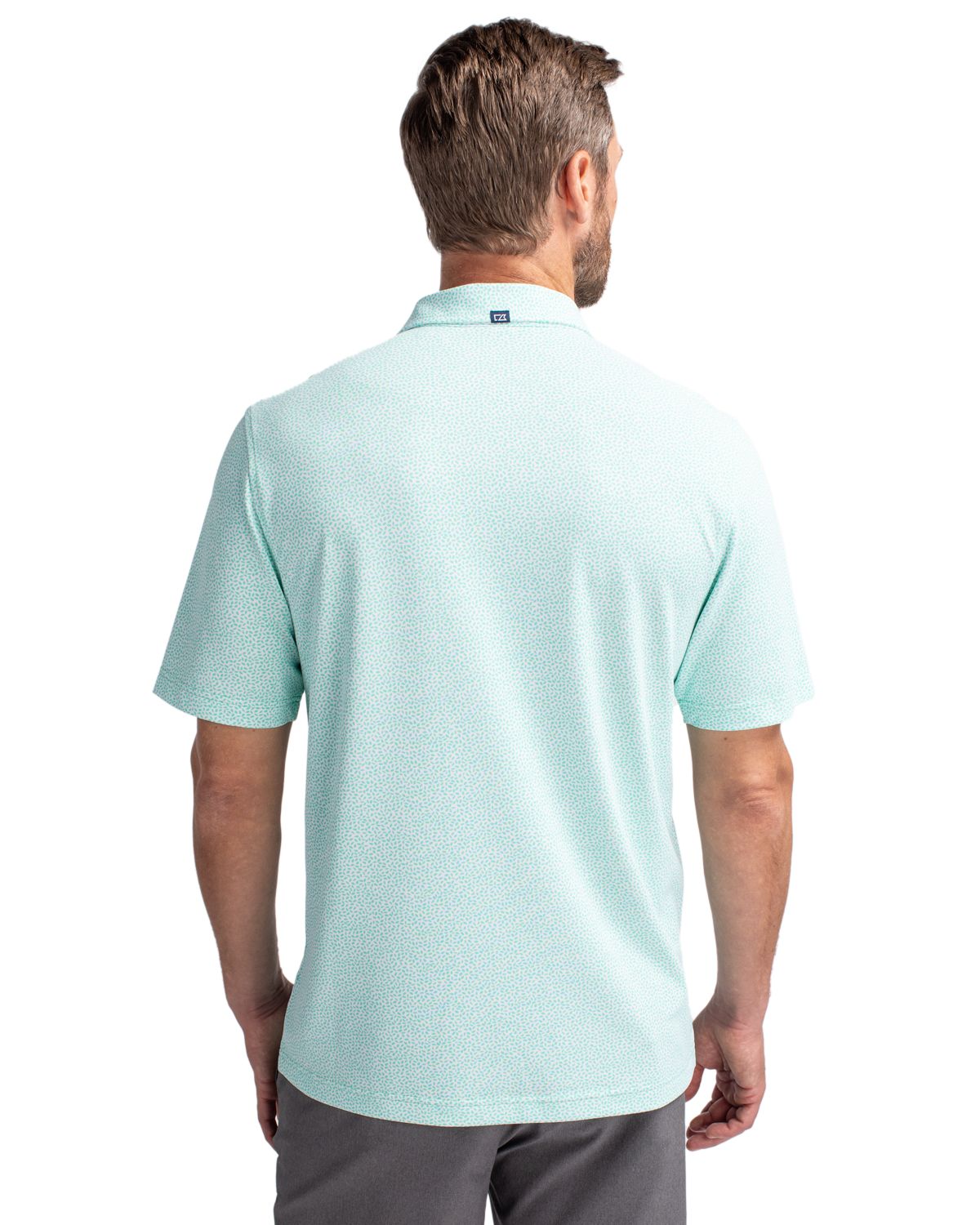 Cutter & Buck Virtue Recycled Botanical Print Featherlight Pique Mens  Polo 7