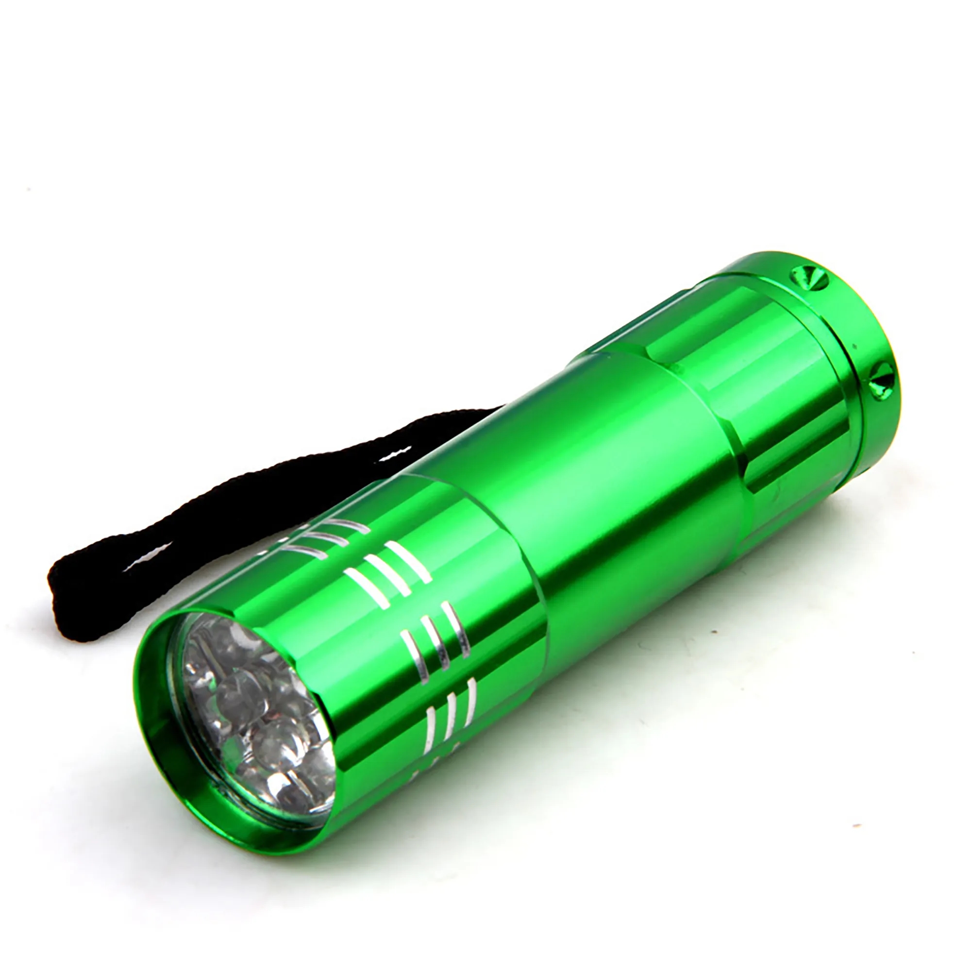 Full Color Aluminum 9LED Flashlight MOQ 100PCS 1