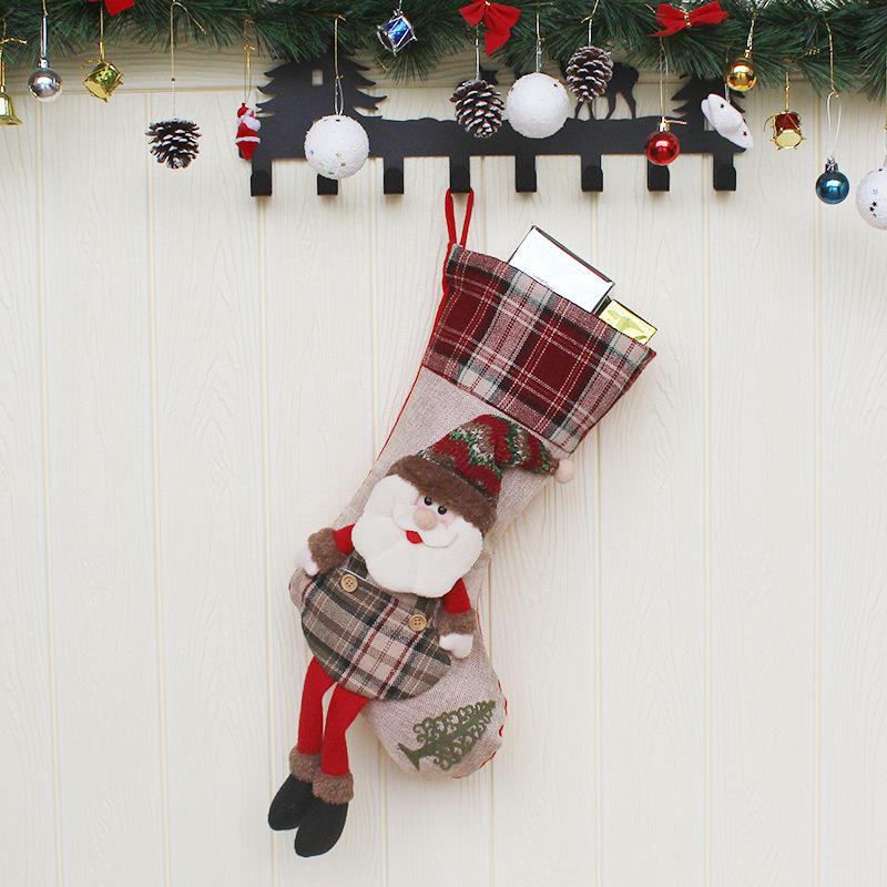 3 Piece Santa and Friends Christmas Stockings Set 3