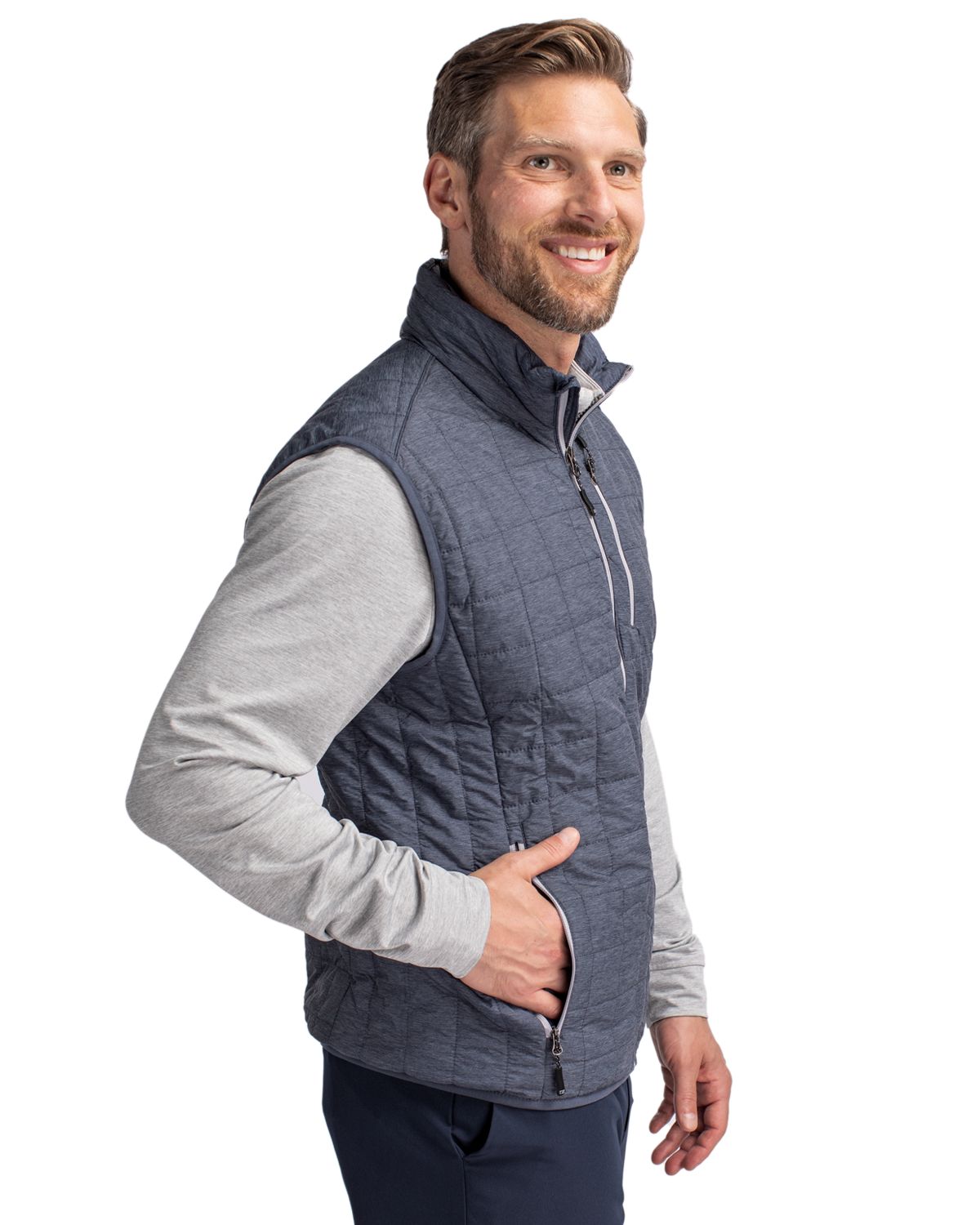 Rainier PrimaLoft Mens Eco Insulated Full Zip Puffer Vest