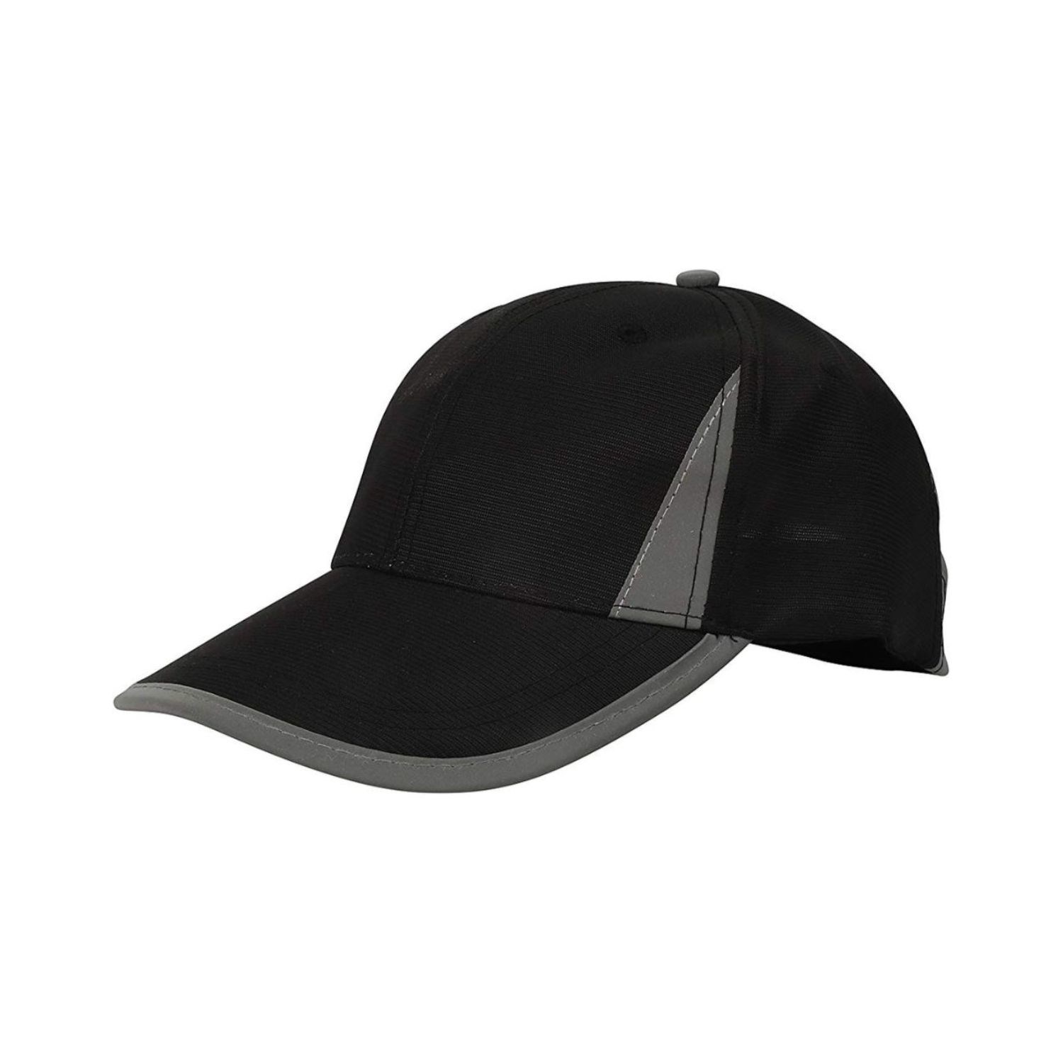 Hi Viz Reflective Tape Safety Baseball Cap with Hook & Loop Strap 4