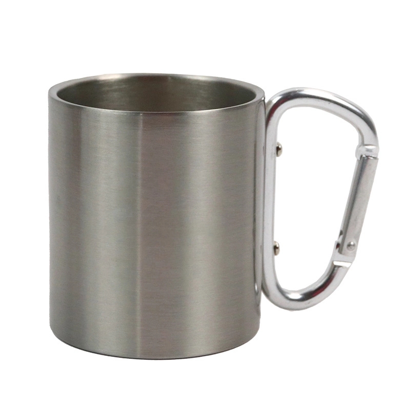 10 oz.Stainless Steel Cup With Carabiner Handle 1