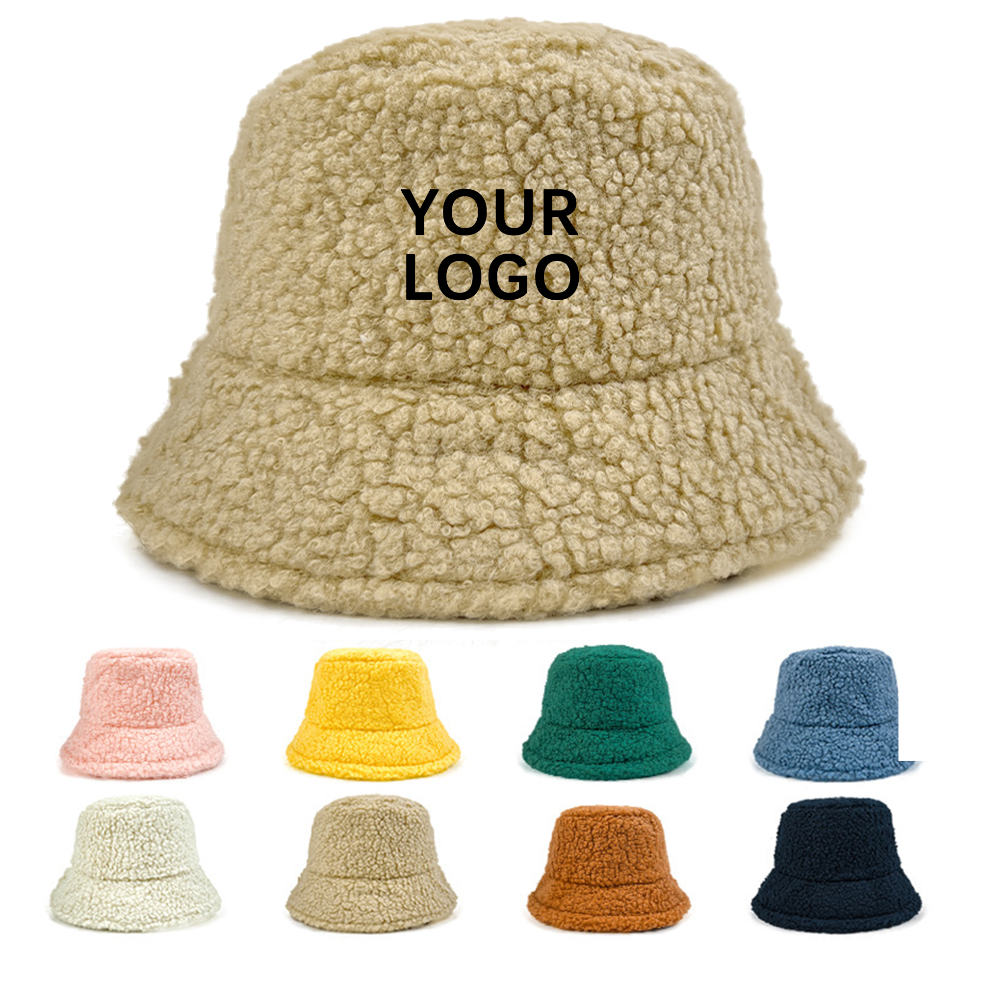 Fuzzy Winter Bucket Hat With Fleece Lining 22.83" Circumference 8